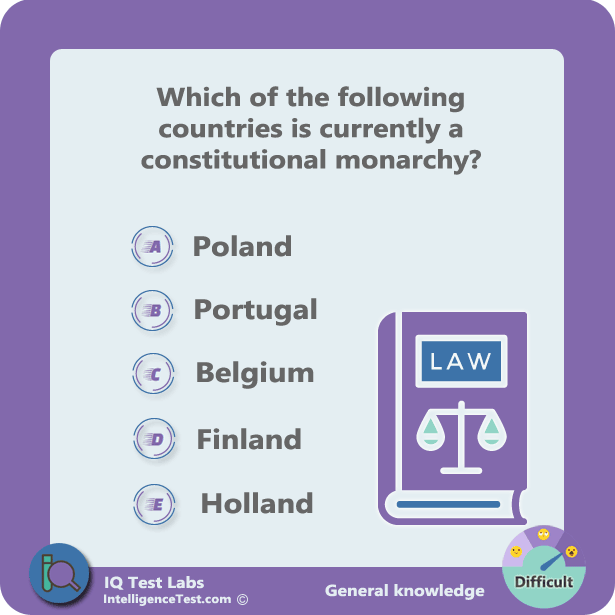 Which of the following countries is currently a constitutional monarchy?