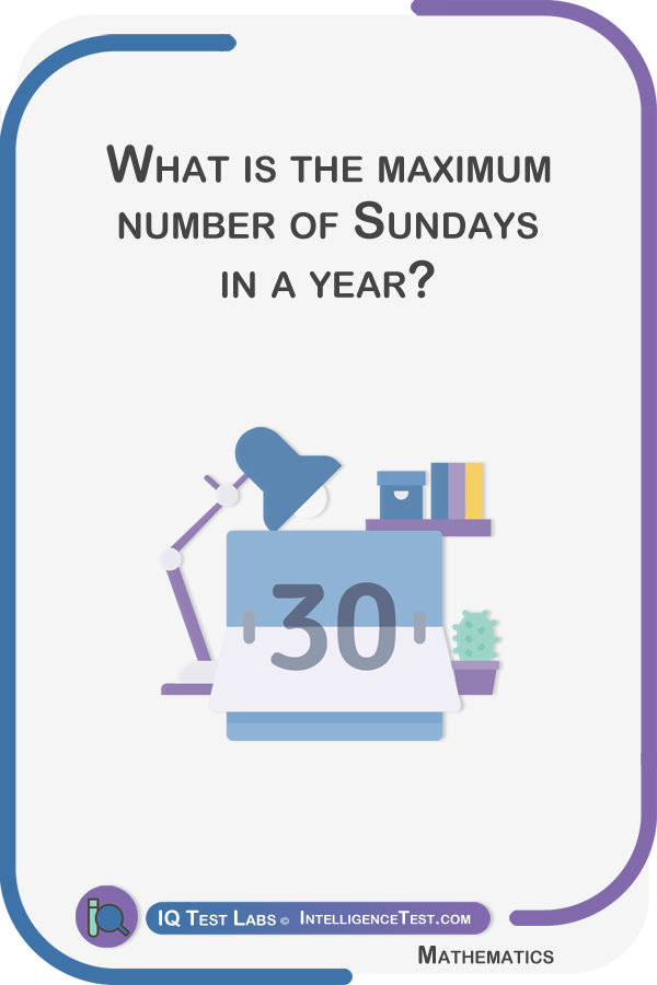 What is the maximum amount of Sundays in a year?