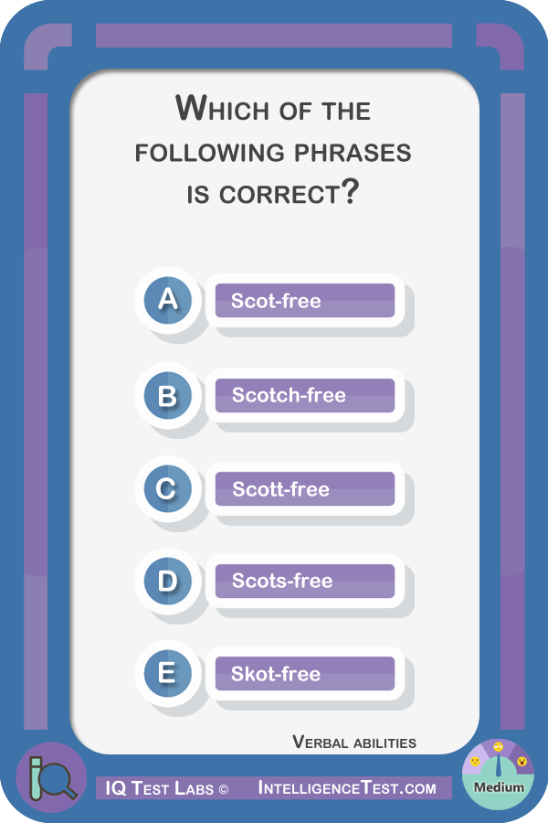 Which of the following two phrases is correct? scot-free or scotch-free?