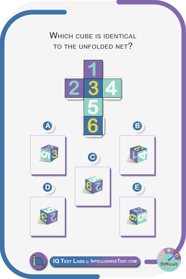 Which cube is identical to the unfolded net?