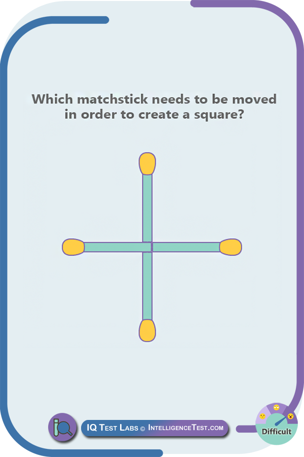 Which matchstick needs to be moved to create a square?