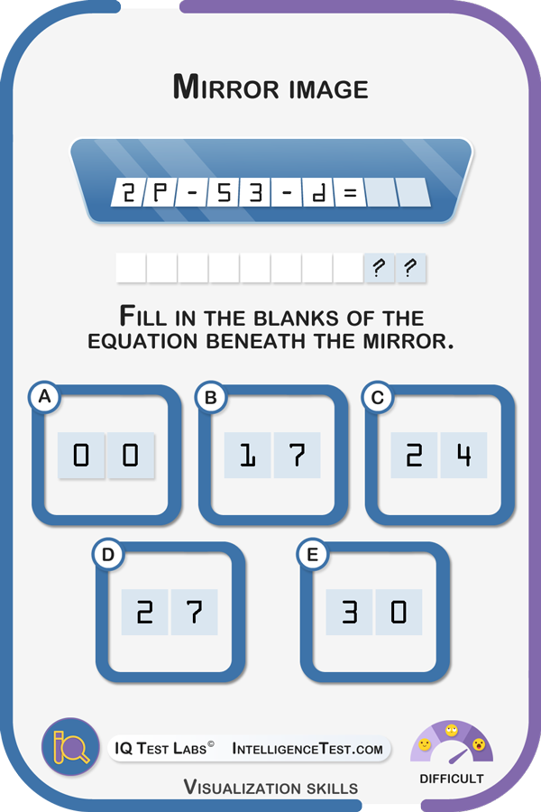 Fill in the blanks in the unreflected equation.