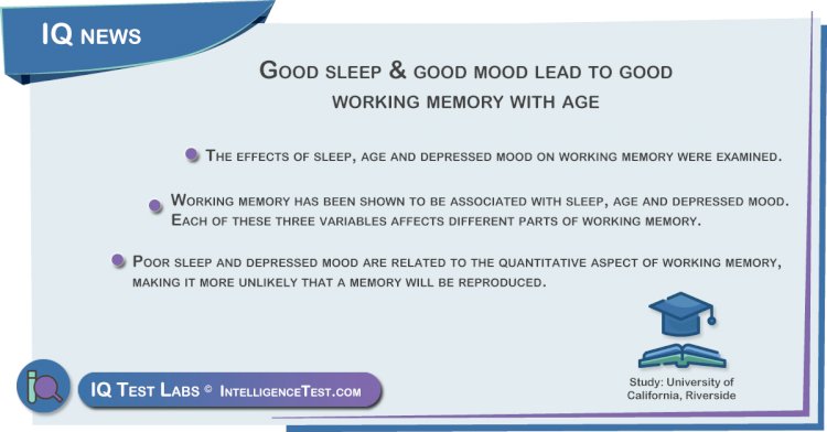 Good sleep & good mood lead to good working memory with age