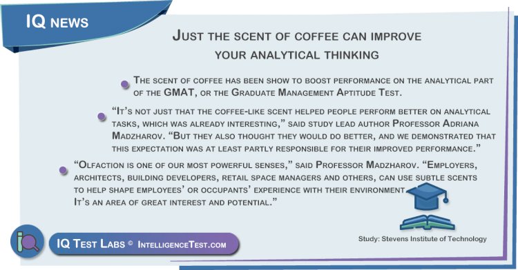 Just the scent of coffee can improve your analytical thinking